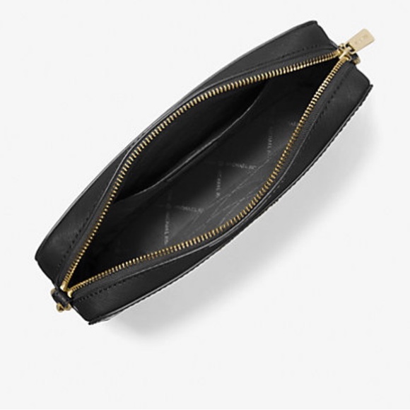 Michael Kors Jet Set Black Leather Crossbody Bag - Picture 3 of 12